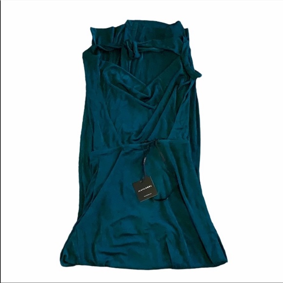 NWT JLUXLABEL Teal Natasha High Slit Dress - Picture 3 of 7